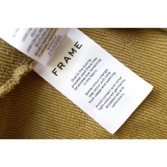 FRAME Organic Pima Cotton Funnel Neck Sweatshirt Top Camel Shopbop NWT XS $178 - Picture 9 of 12